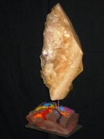 Escultura en lava y cuarzo: "Aspiraci&oacute;n del Caribe"